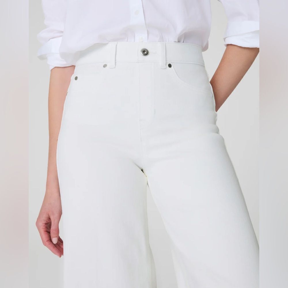 NEW SPANXshape EveryWear Wide Leg Jeans in Chalk Shaping Office Career Size 3X - Picture 5 of 13